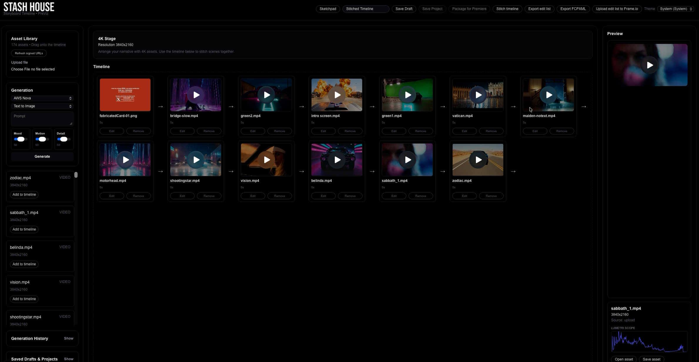 Stash House Studio interface